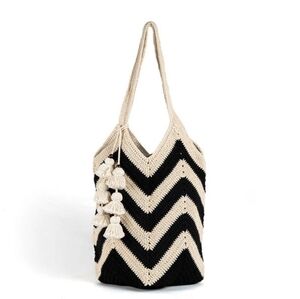 Maya‎ Wide Crochet Tote